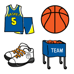 バスケットボールチームの道具の絵文字