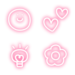 Cute neon pink emoji