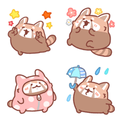 Fluffy cute red panda emoji