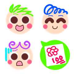 Various colorful face and hair 3rd.