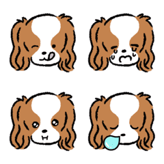 Cavalier puppy (Blenheim) Emoji