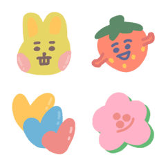 Fun Animals, Plants and Shapes Emojis