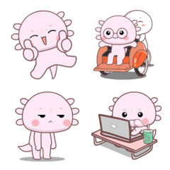 Cute Baby Axolotl : emoji