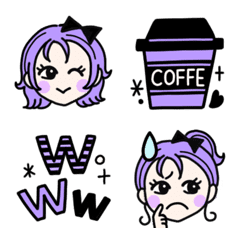 Purple x black/girly emoji