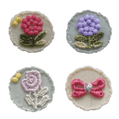 Pictograph of pretty embroidery
