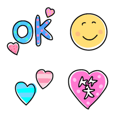 Colorful and cute emoji.