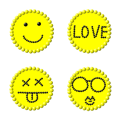 Smile face pearl-emoji yellow