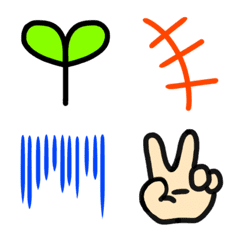 Simple colored emoji