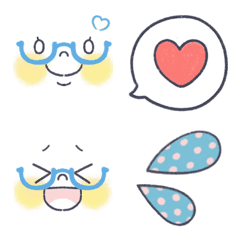 Girls' emoji with glasses 2
