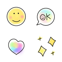 Colorful happy happiness emoji