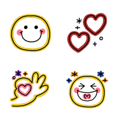 Dull color kawaii emoji