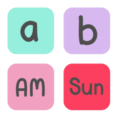 abc English Alphabet Pastel in Square
