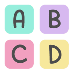 ABC English Alphabet in Square