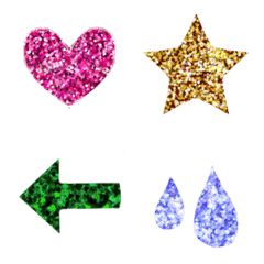 Glitter Sparkly Shinymarks Heart symbol2