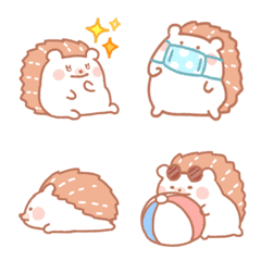 Fluffy cute hedgehog emoji