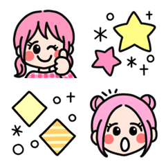 Pink check / Girly emoji