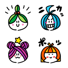 Emoji of four cute sisters.