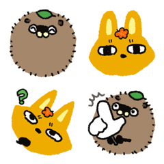 Fox and Tanuki Emoji