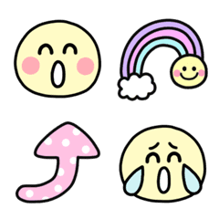 Pastel color / smile emoji