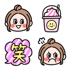 Colorful / cute girl emoji
