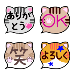 シンプル猫絵文字⑧〜よく使う編〜