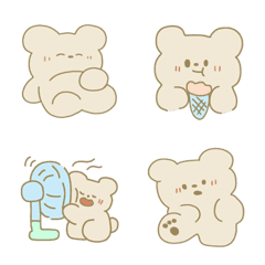 Coffee-colored bear and rabbit duo