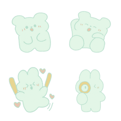 Mint bear and rabbit duo