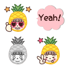 Summer color @ pineapple girl emoji