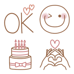 Honobono smile Emoji 6 - Line drawing