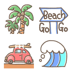 Sea beach pretty emoji