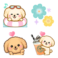 Toy poodles summer emoji