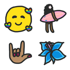 Hawaiian ALOHA Summer style Emoji7