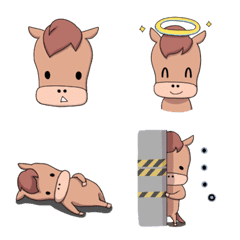 Everyday use emoticons of horse