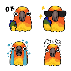 Emoji Sun Parakeets
