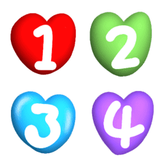 Number in jelly heart lover emoji