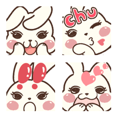 Emoji Rabbit face close-up2