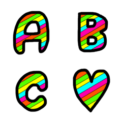 rainbow colorful alphabet