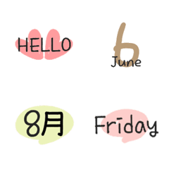 month, day and Emoji
