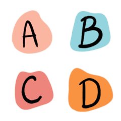 English alphabets colorful