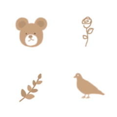 Simple fashionable brown emoji