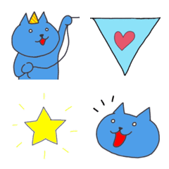 blue cat Emoji 2