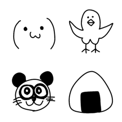 simple animal and emoticon