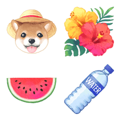 Watercolor Emoji - Summer