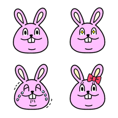 Emoji of Annoying face of Rabbit.
