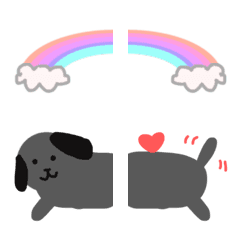 Cute Gray Dog Emoji 2