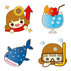 kawaii summer girl emoji