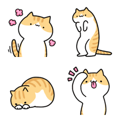 orange tabby and white cat emoji!