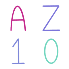 English Alphabets Pastel & Number