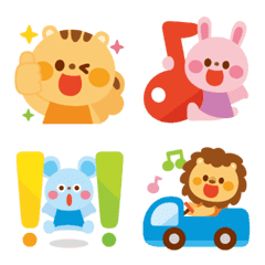 Kawaii ! Cute Animals Colorful Emoji 2