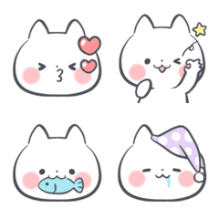 White cat "MARUCHAN" Emoji